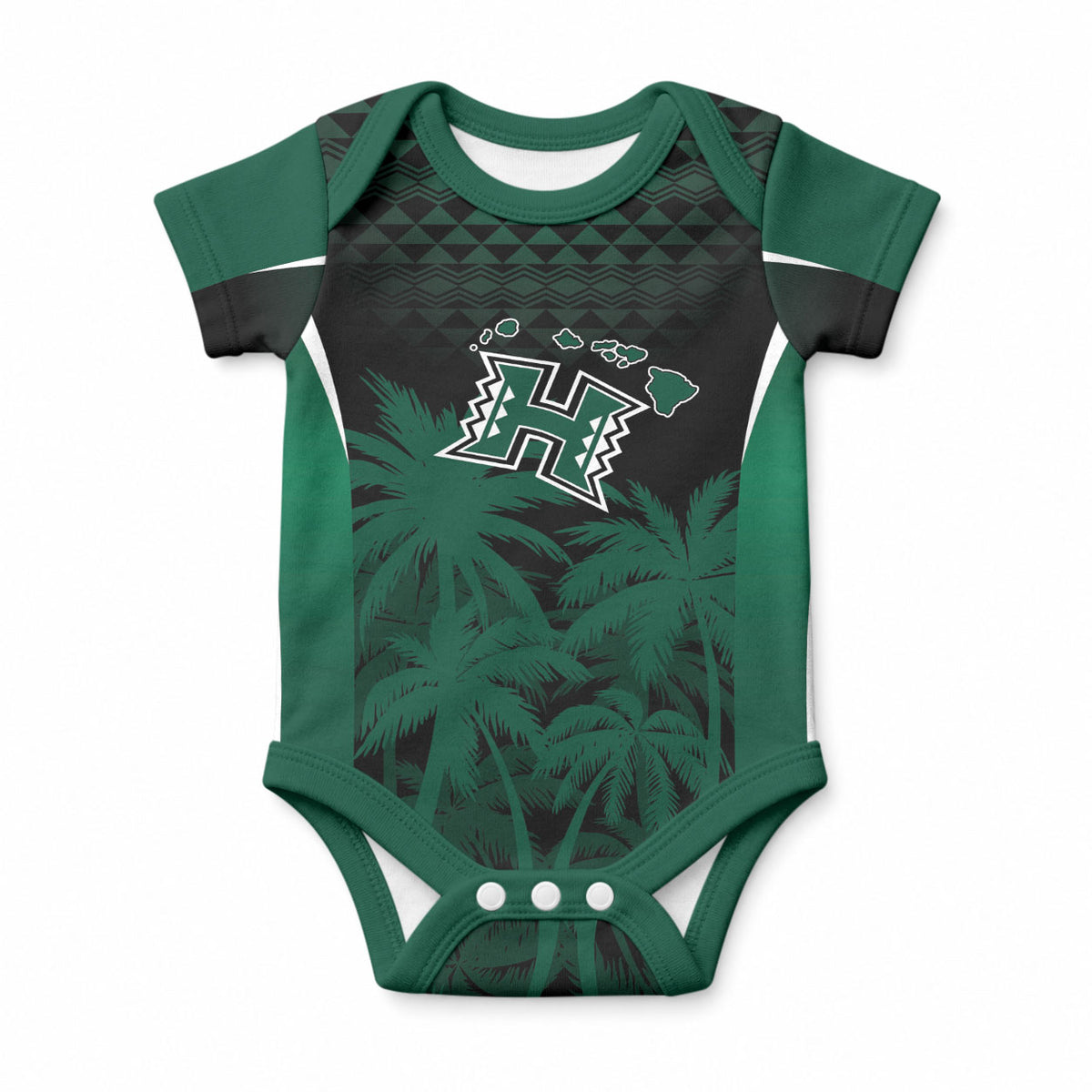 Hawaii Rainbow Warriors La'au Pama Personalized Baby Onesie