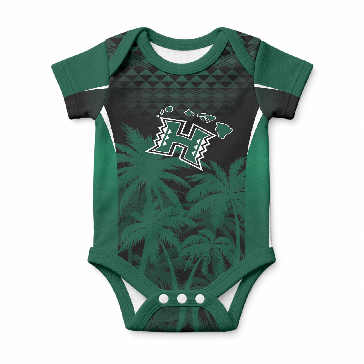 Hawaii Rainbow Warriors La'au Pama Personalized Baby Onesie