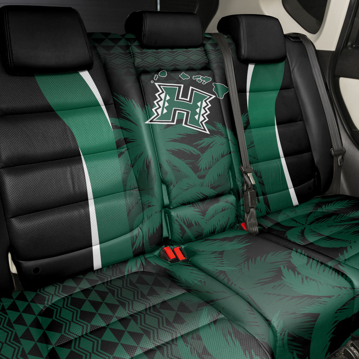Hawaii Rainbow Warriors La'au Pama Back Car Seat Cover