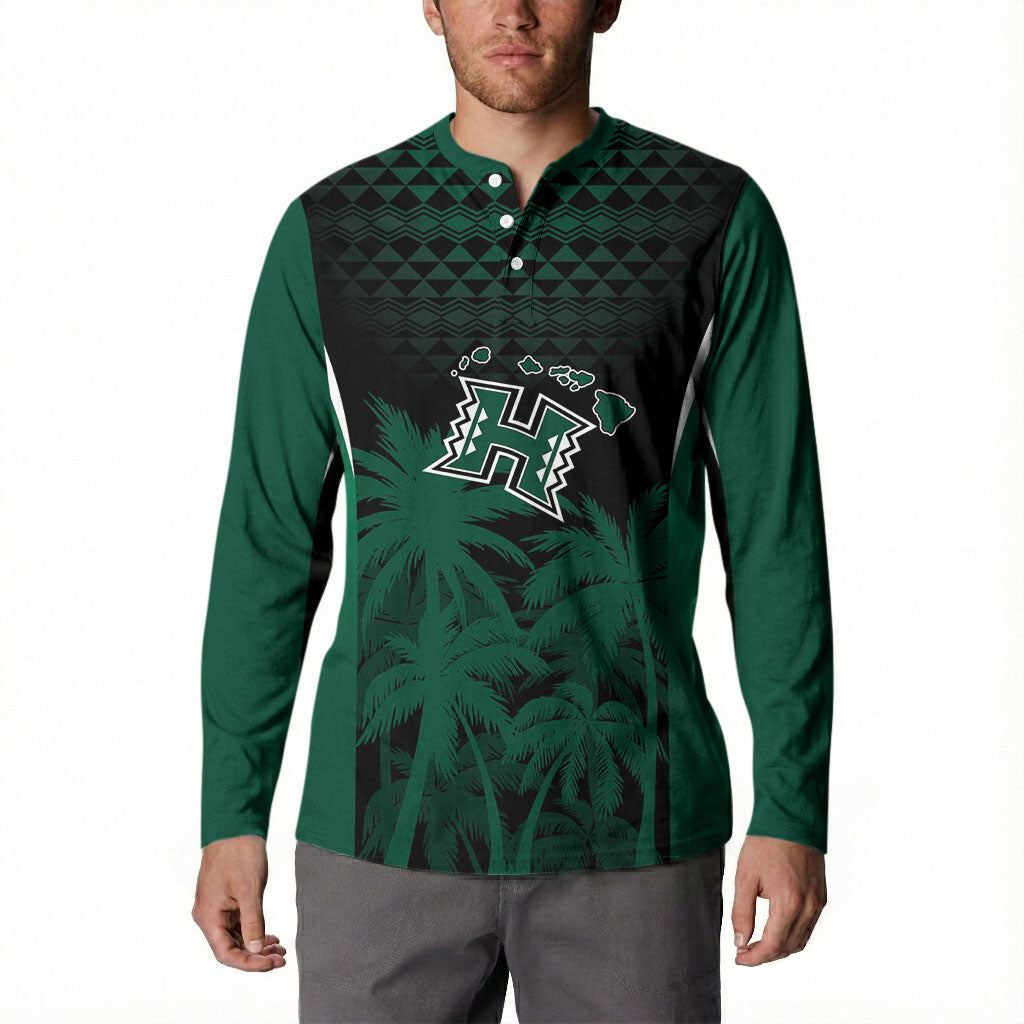 Hawaii Rainbow Warriors La'au Pama Personalized Button Sweatshirt