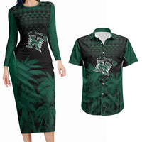 Hawaii Rainbow Warriors La'au Pama Personalized Couples Matching Long Sleeve Bodycon Dress and Hawaiian Shirt