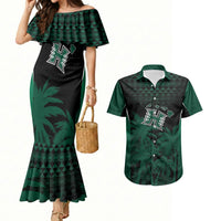 Hawaii Rainbow Warriors La'au Pama Personalized Couples Matching Mermaid Dress and Hawaiian Shirt