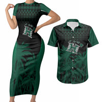 Hawaii Rainbow Warriors La'au Pama Personalized Couples Matching Short Sleeve Bodycon Dress and Hawaiian Shirt