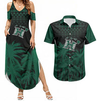 Hawaii Rainbow Warriors La'au Pama Personalized Couples Matching Summer Maxi Dress and Hawaiian Shirt