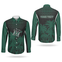 Hawaii Rainbow Warriors La'au Pama Personalized Couples Matching Summer Maxi Dress and Long Sleeve Button Shirt
