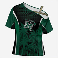 Hawaii Rainbow Warriors La'au Pama Personalized Cross Shoulder Shirt