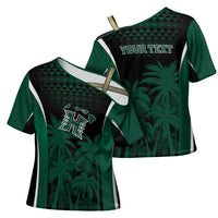 Hawaii Rainbow Warriors La'au Pama Personalized Cross Shoulder Shirt