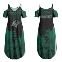 Hawaii Rainbow Warriors La'au Pama Personalized Family Matching Summer Maxi Dress and Hawaiian Shirt
