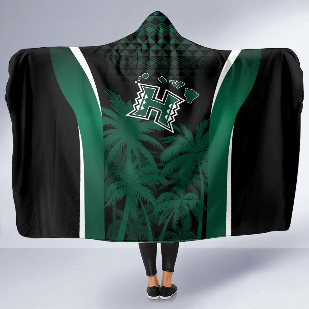 Hawaii Rainbow Warriors La'au Pama Hooded Blanket