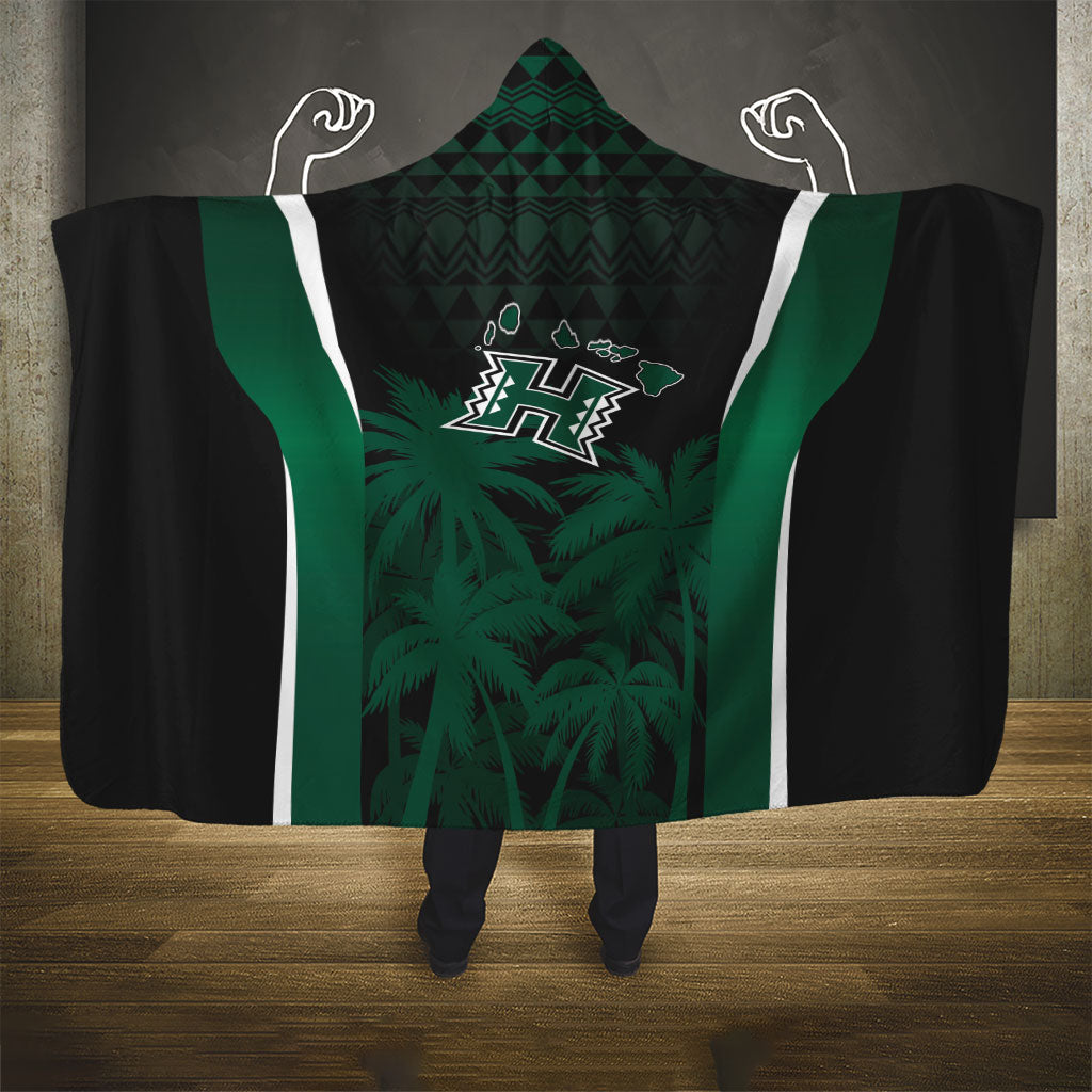 Hawaii Rainbow Warriors La'au Pama Hooded Blanket