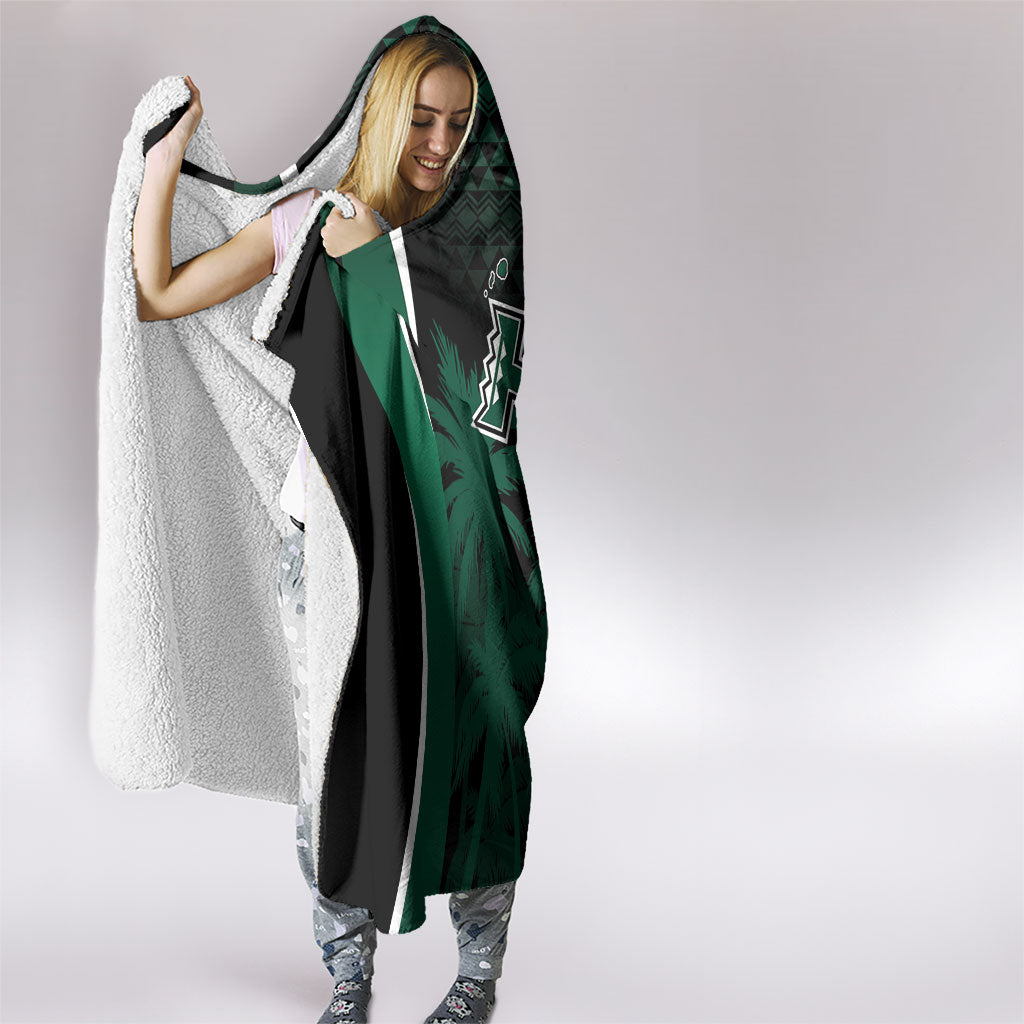 Hawaii Rainbow Warriors La'au Pama Hooded Blanket