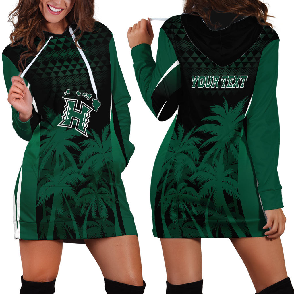 Hawaii Rainbow Warriors La'au Pama Personalized Hoodie Dress