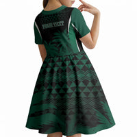 Hawaii Rainbow Warriors La'au Pama Personalized Kid Short Sleeve Dress