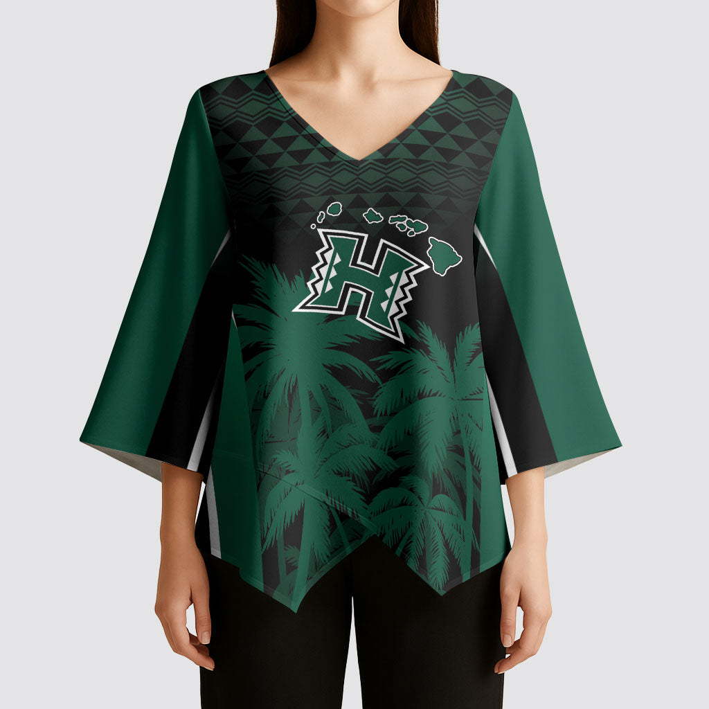 Hawaii Rainbow Warriors La'au Pama Personalized Kimono Sleeve Blouse