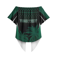 Hawaii Rainbow Warriors La'au Pama Personalized Off Shoulder Wrap Waist Top