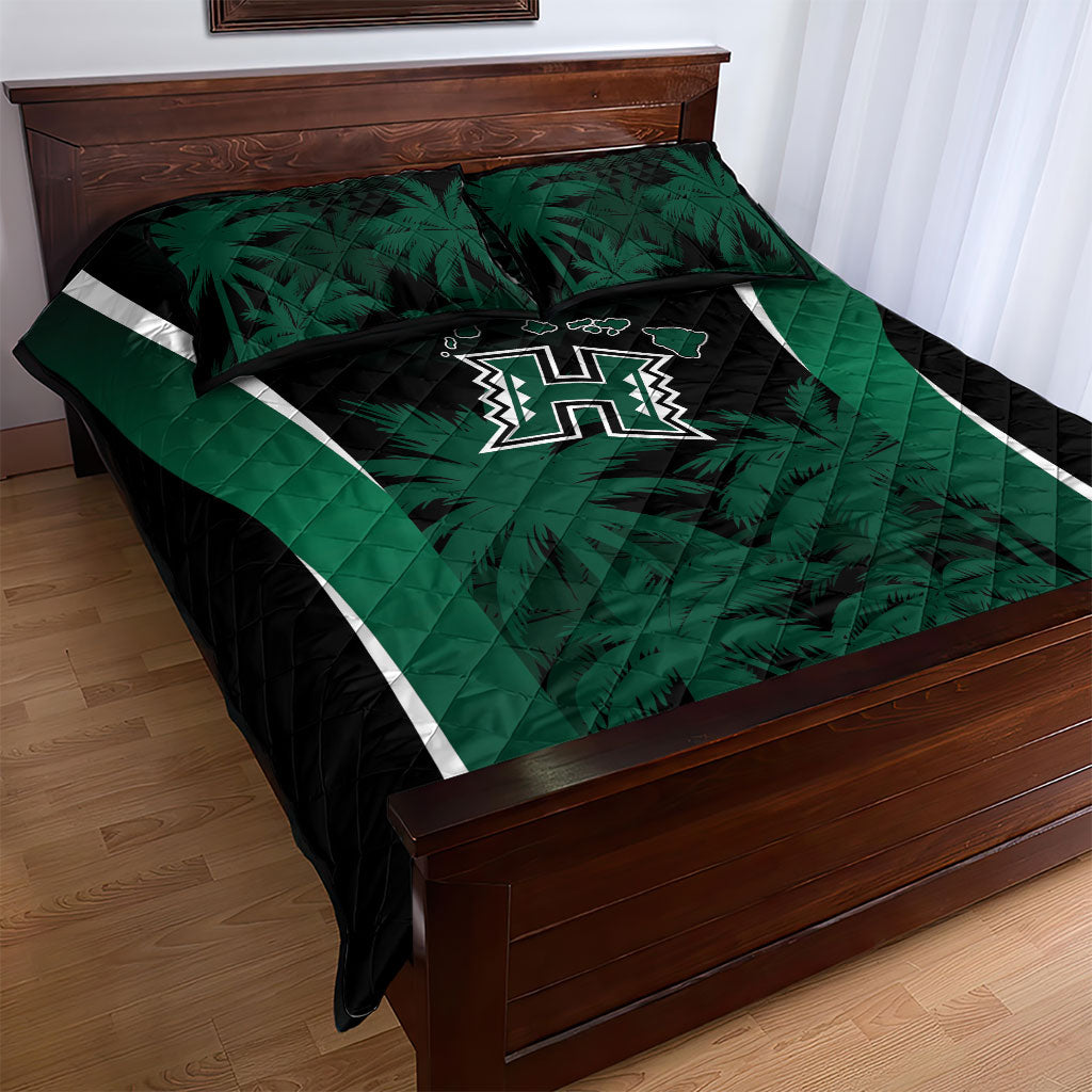 Hawaii Rainbow Warriors La'au Pama Quilt Bed Set