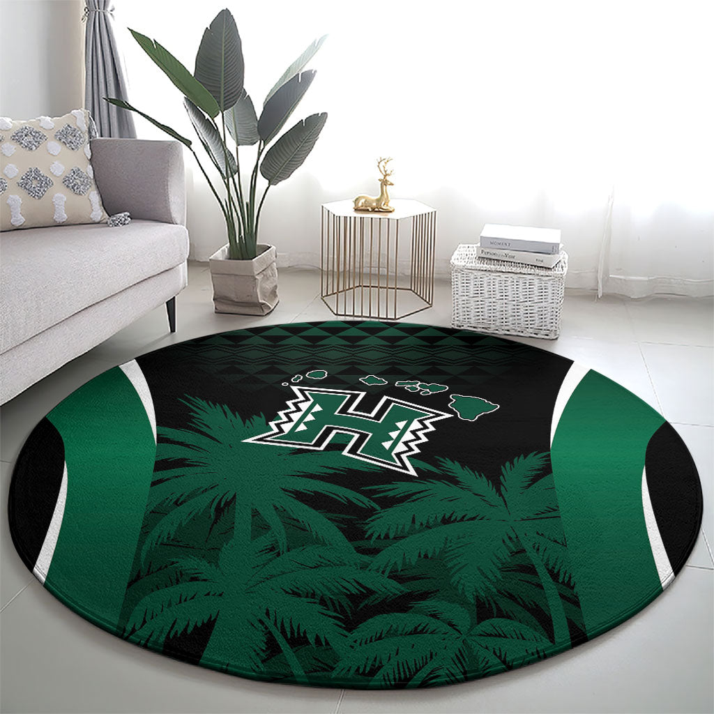 Hawaii Rainbow Warriors La'au Pama Round Carpet