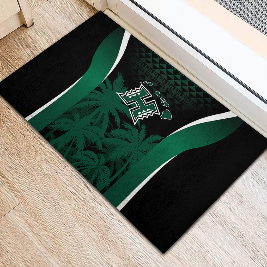 Hawaii Rainbow Warriors La'au Pama Rubber Doormat