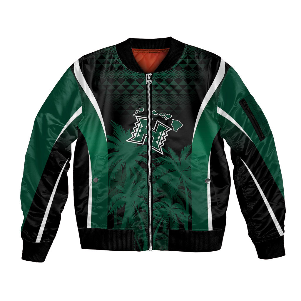 Hawaii Rainbow Warriors La'au Pama Personalized Sleeve Zip Bomber Jacket