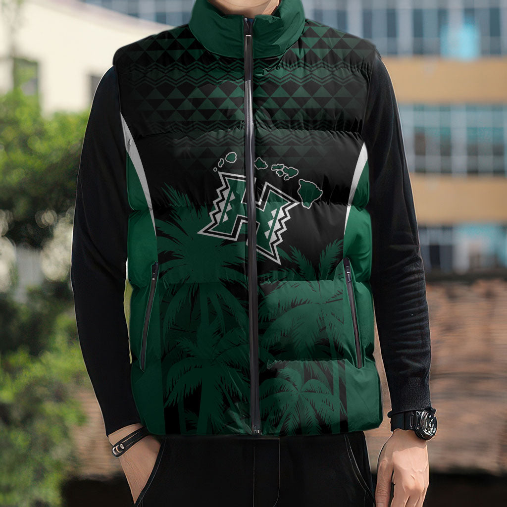 Hawaii Rainbow Warriors La'au Pama Personalized Sleeveless Puffer Jacket