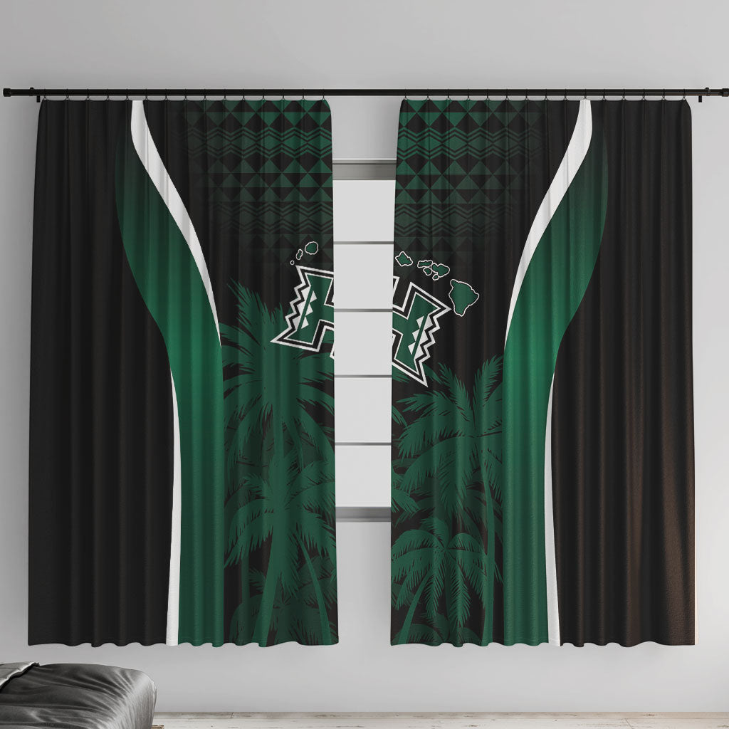 Hawaii Rainbow Warriors La'au Pama Window Curtain