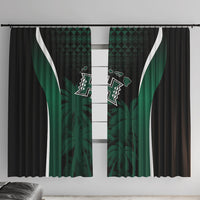 Hawaii Rainbow Warriors La'au Pama Window Curtain
