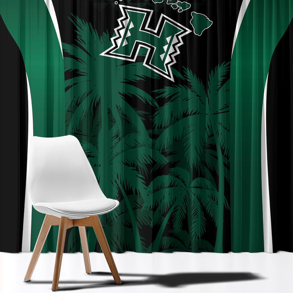 Hawaii Rainbow Warriors La'au Pama Window Curtain