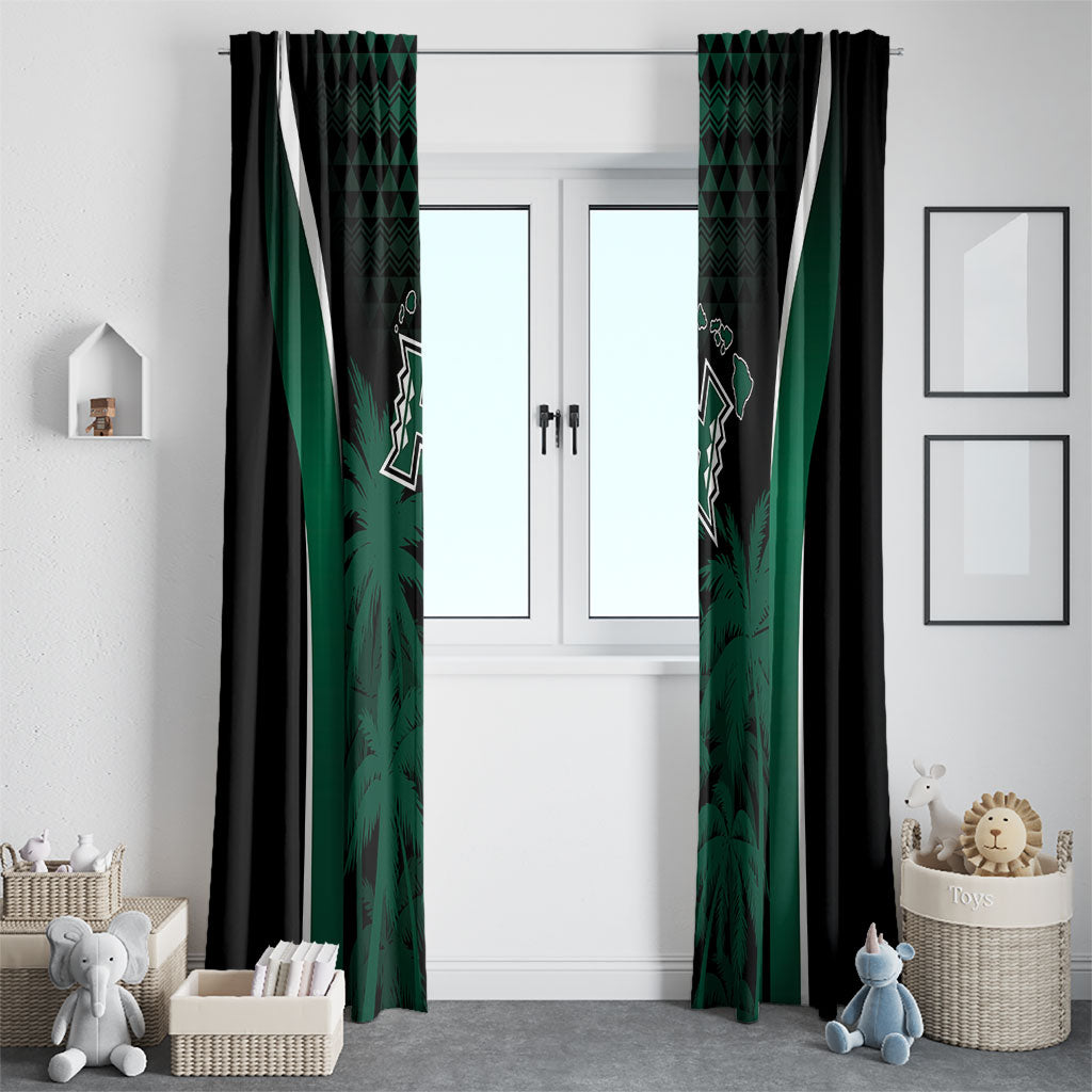Hawaii Rainbow Warriors La'au Pama Window Curtain