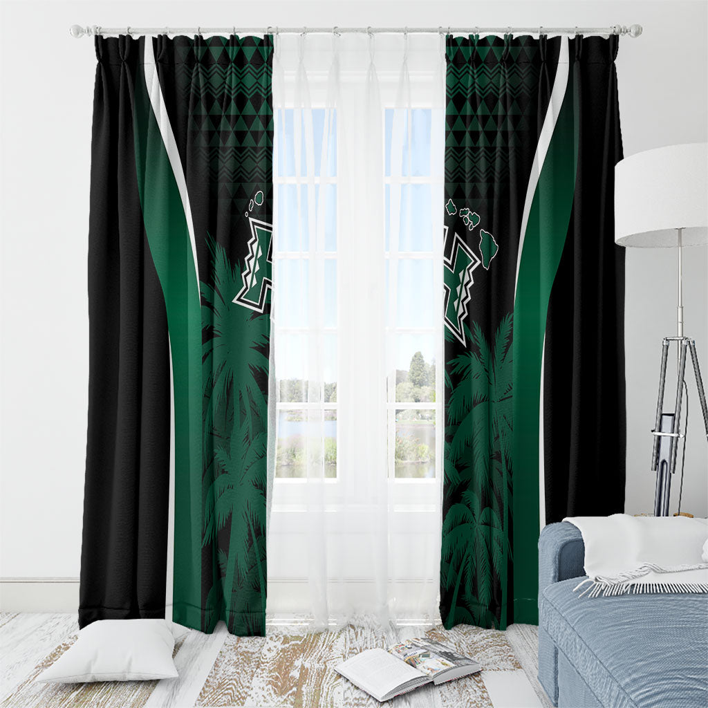 Hawaii Rainbow Warriors La'au Pama Window Curtain