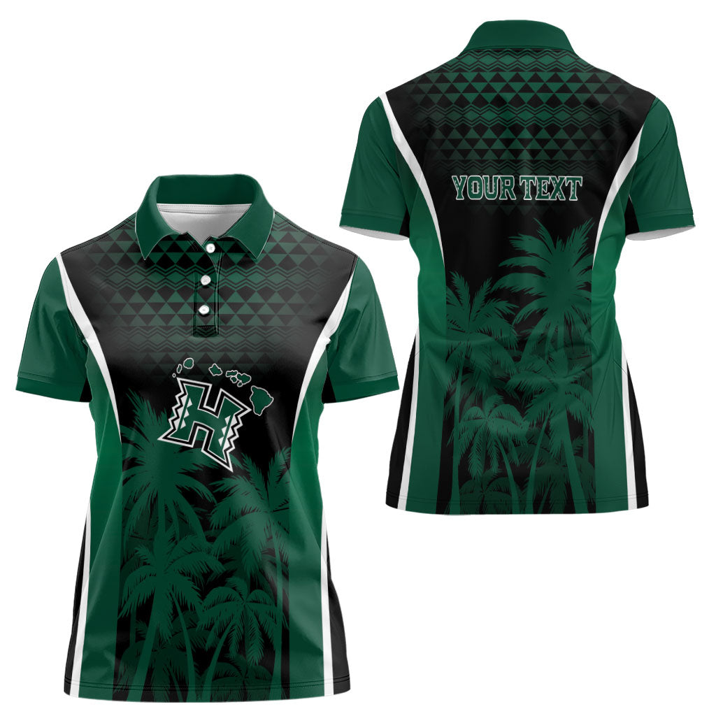 Hawaii Rainbow Warriors La'au Pama Personalized Women Polo Shirt