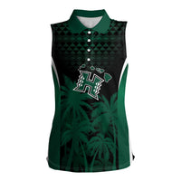 Hawaii Rainbow Warriors La'au Pama Personalized Women Sleeveless Polo Shirt