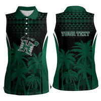 Hawaii Rainbow Warriors La'au Pama Personalized Women Sleeveless Polo Shirt