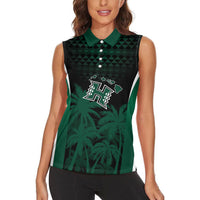 Hawaii Rainbow Warriors La'au Pama Personalized Women Sleeveless Polo Shirt
