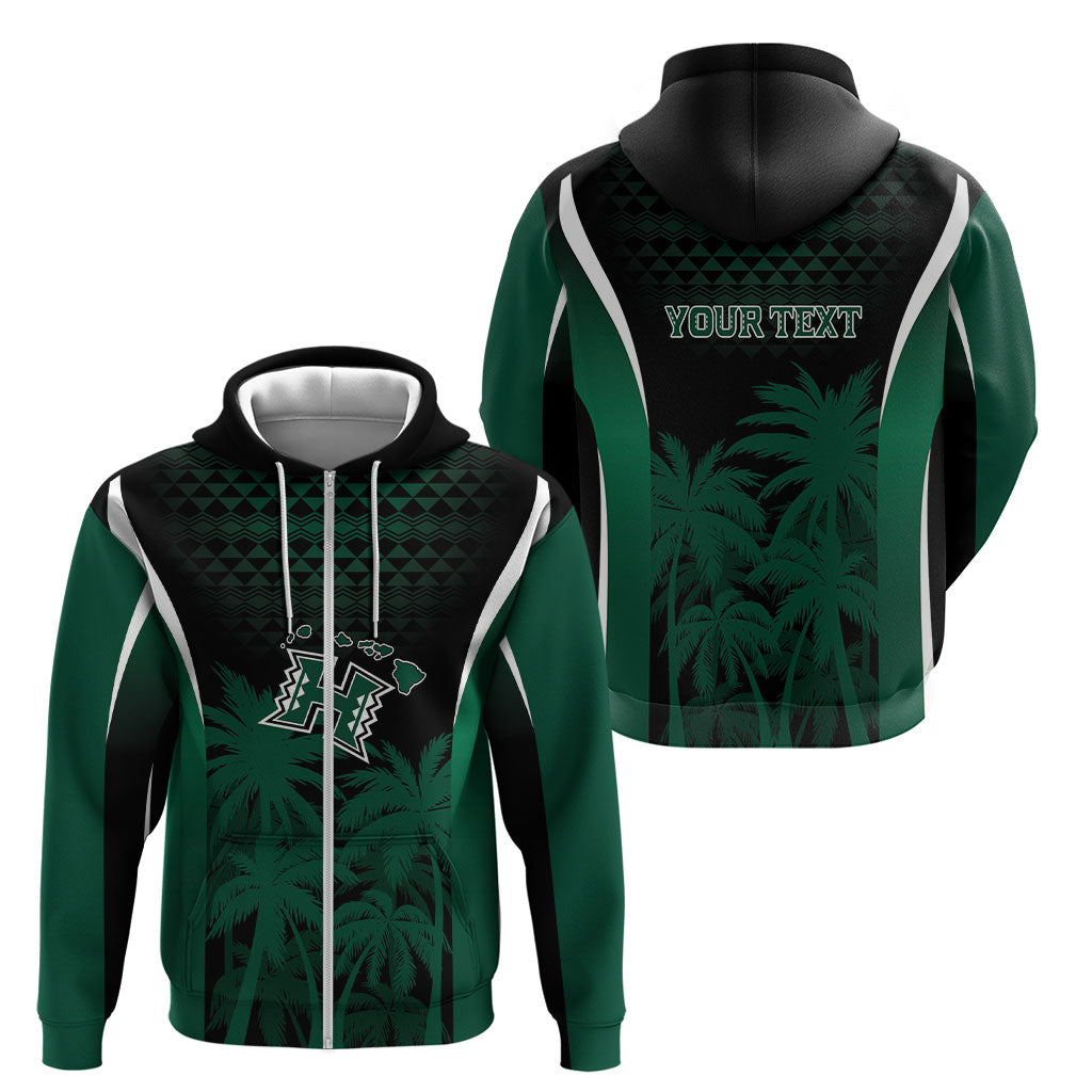 Hawaii Rainbow Warriors La'au Pama Personalized Zip Hoodie