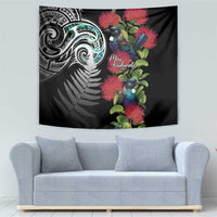 Meri Kirihimete New Zealand Tapestry Tui on Pohutukawa