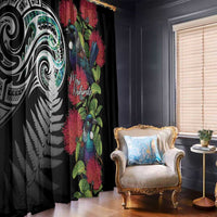 Meri Kirihimete New Zealand Window Curtain Tui on Pohutukawa