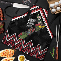 New Zealand Christmas Taniko Poutama Apron Flora Map with Birds - Polynesian Pride