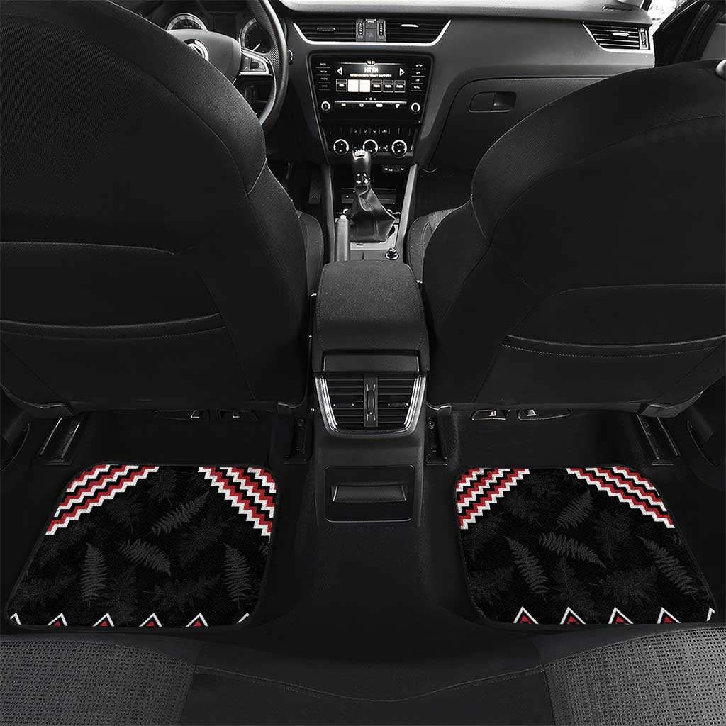 New Zealand Christmas Taniko Poutama Car Mats Flora Map with Birds - Polynesian Pride