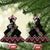 New Zealand Christmas Taniko Poutama Ceramic Ornament Flora Map with Birds - Polynesian Pride