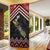 New Zealand Christmas Taniko Poutama Door Cover Flora Map with Birds - Polynesian Pride