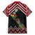 New Zealand Christmas Taniko Poutama Family Matching Off The Shoulder Long Sleeve Dress and Hawaiian Shirt Flora Map with Birds - Polynesian Pride