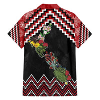 New Zealand Christmas Taniko Poutama Family Matching Puletasi and Hawaiian Shirt Flora Map with Birds - Polynesian Pride