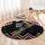 New Zealand Christmas Taniko Poutama Round Carpet Flora Map with Birds - Polynesian Pride