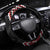 New Zealand Christmas Taniko Poutama Steering Wheel Cover Flora Map with Birds - Polynesian Pride