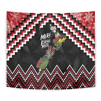 New Zealand Christmas Taniko Poutama Tapestry Flora Map with Birds - Polynesian Pride