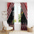 New Zealand Christmas Taniko Poutama Window Curtain Flora Map with Birds - Polynesian Pride