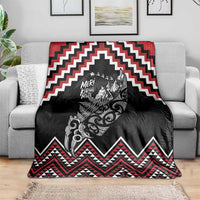 New Zealand Christmas Taniko Poutama Blanket Mountainscape Maori Fern - Polynesian Pride