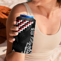 New Zealand Christmas Taniko Poutama 4 in 1 Can Cooler Tumbler Mountainscape Maori Fern - Polynesian Pride