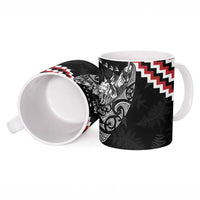 New Zealand Christmas Taniko Poutama Ceramic Mug Mountainscape Maori Fern - Polynesian Pride