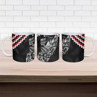 New Zealand Christmas Taniko Poutama Ceramic Mug Mountainscape Maori Fern - Polynesian Pride